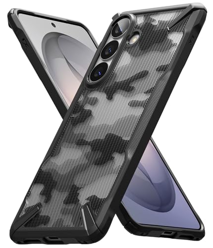 Image of Ringke Fusion-X for Samsung Galaxy S26 Plus Case Back Cover [Heavy Duty X-Frame] Rugged Shockproof Bumper Protective with Non-Slip Side Grip - Camo Black