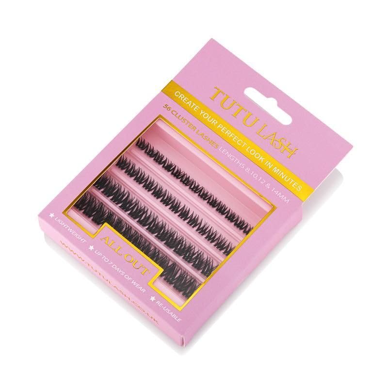 Tutu Lash ALL OUT 56 x DIY Cluster Lashes self application easy to apply lashes lash cluster box re-usable vegan (All Out Cluster Lash Box) - Image 2
