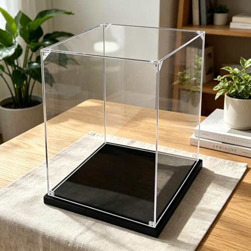Vibeo Cajas de Metacrilato Caja Acrílica Antipolvo para Objetos Coleccionables Altos y Estrechos, Vitrina de Plástico Transparente, Organizador de 20 30 40 50 60 70 80 cm(30x15x40cm(12