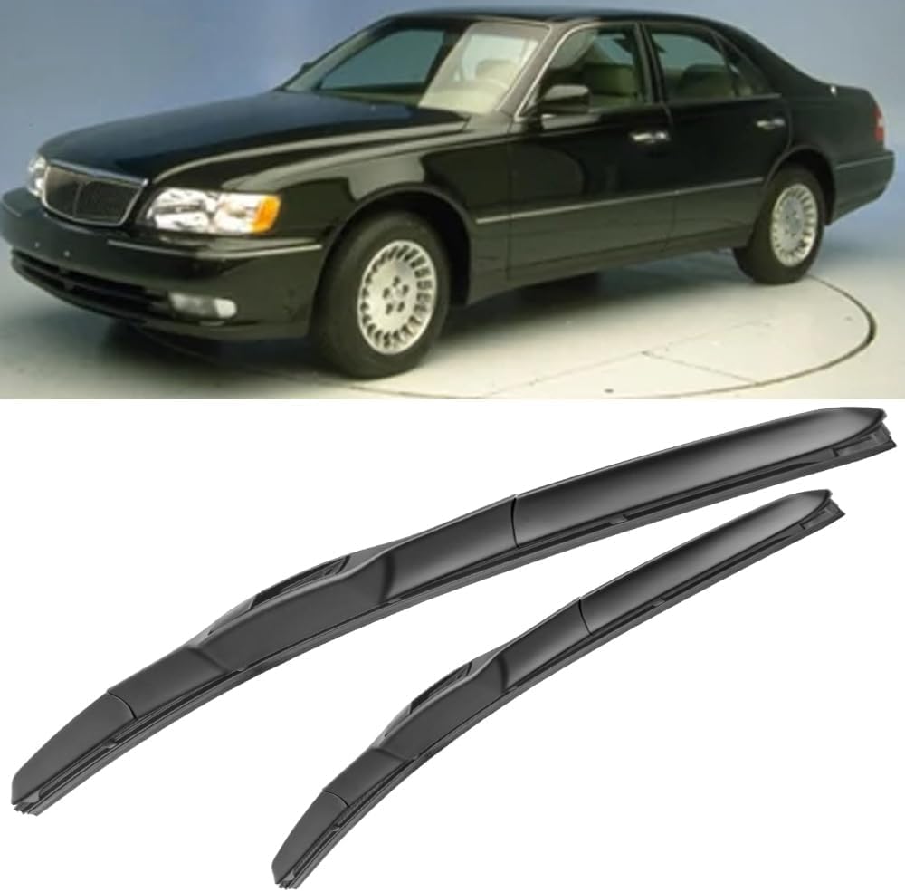 RESKIU Car Front Windshield Wiper Blade Set Replacement for Infiniti Q45 2000-2003, All Season Windscreen Wipers Quiet Easy Installation