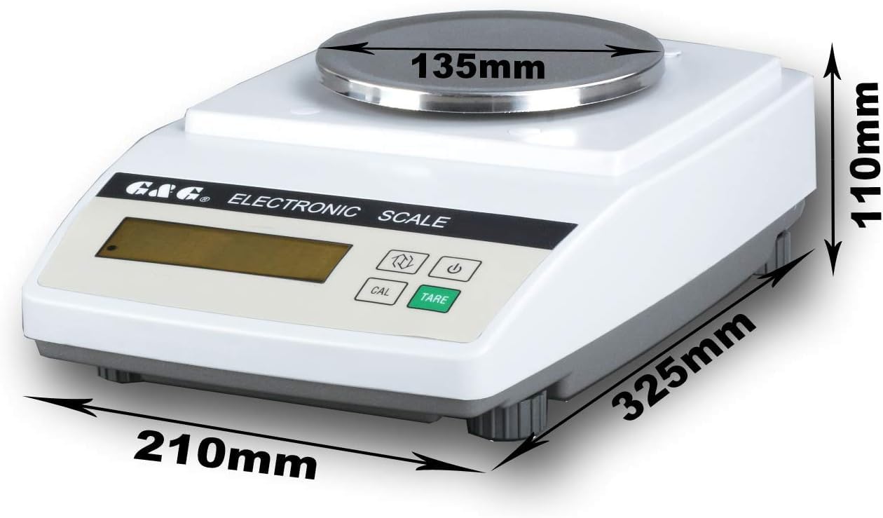 G&G Wagi precyzyjne, 0,001 g, 0,01 g i 0,1 g, seria JJ-A, wybór modelu (JJ200BA: 200 g/0,001 g)