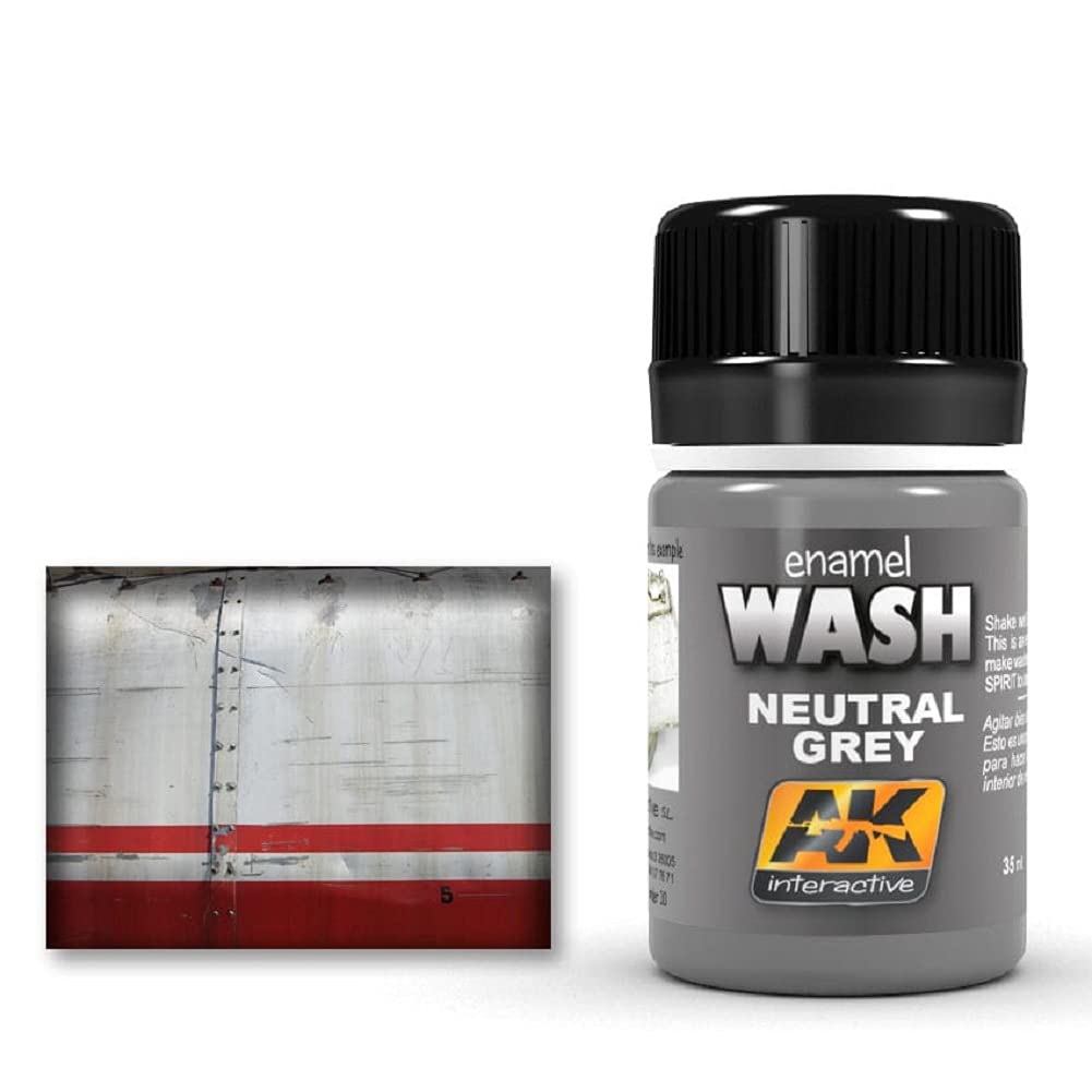 Amazon.com: AK Interactive - Neutral Grey for White/Black Wash