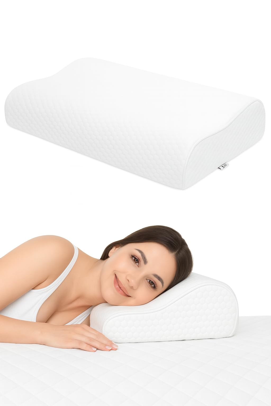 Cuscino ortopedico ergonomico per cervicale, cuscino per chi dorme sul fianco, morbido memory foam, allevia il dolore al collo e alle spalle, regolabile in altezza (2025)