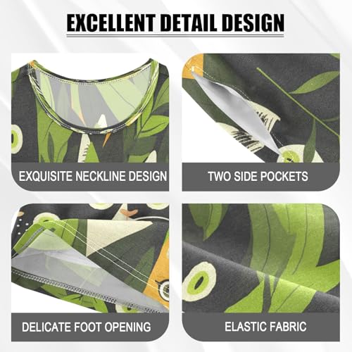 senya Short Sleeve Pajamas Sets Summer Cotton Sleepwear Black White Cat Grass4