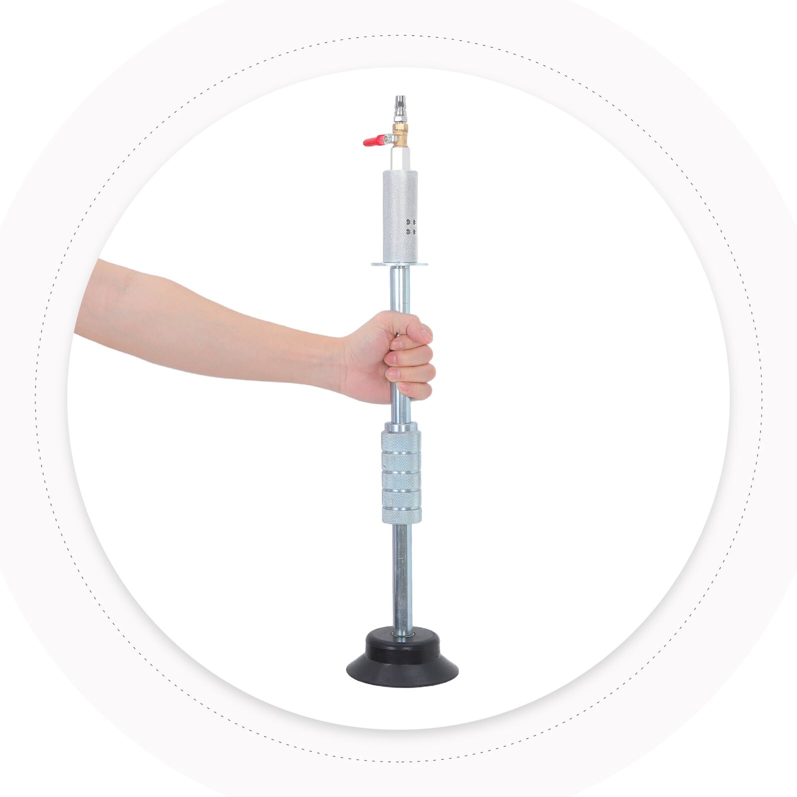 ULTECHNOVO Extracteur de Bosses Pneumatique Voiture Ventouse Métallique, Marteau à Inertie Moyen, Outil de Débosselage Carrosserie pour Réparation DIY Rapide et Entretien Véhicule