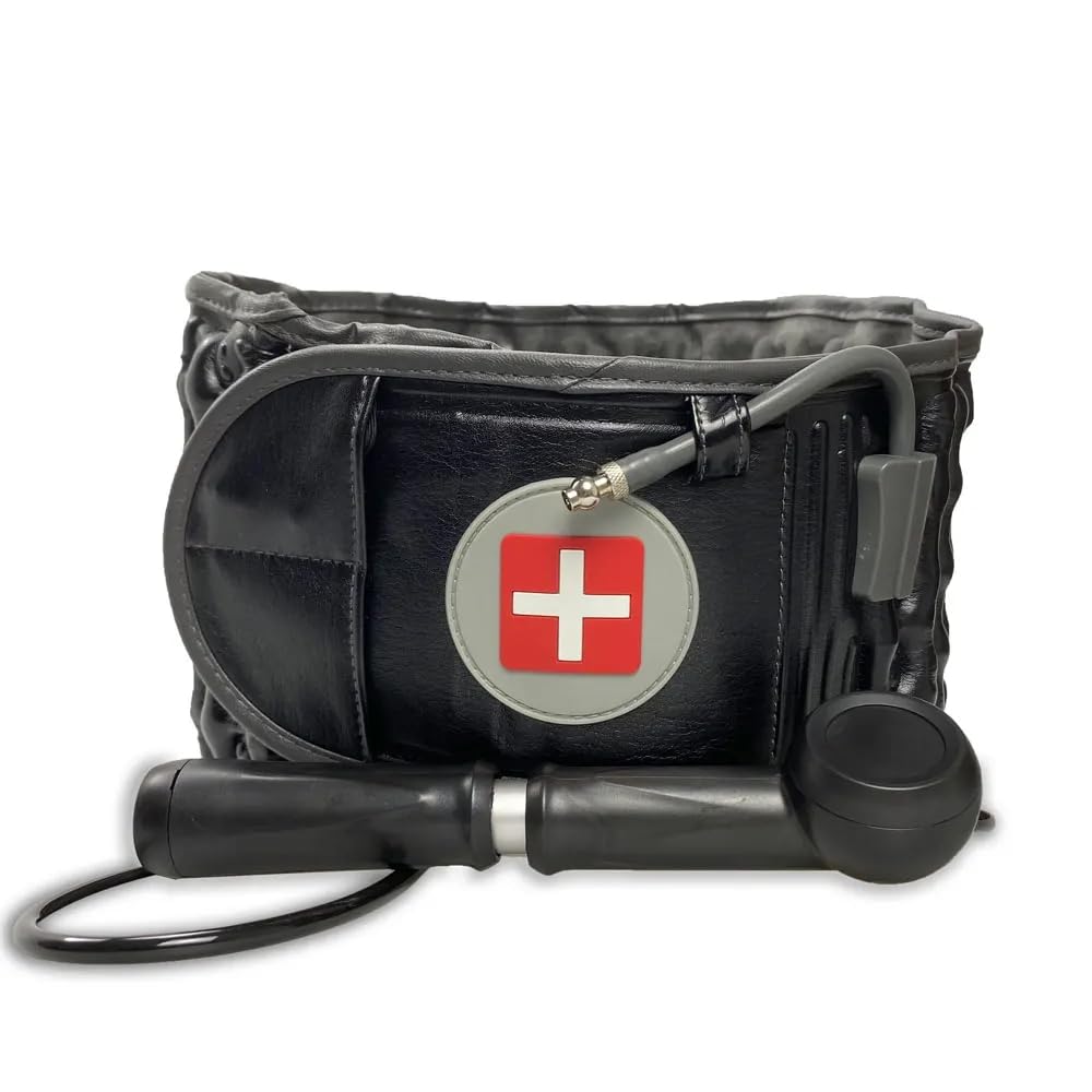 NEWFUN Ceinture Lombaire，Ceintures Lombaires，Ceinture gonflable, dispositif de traction, pour le soulagement des douleurs musculaires du dos et la prévention des blessures Correction de la posture