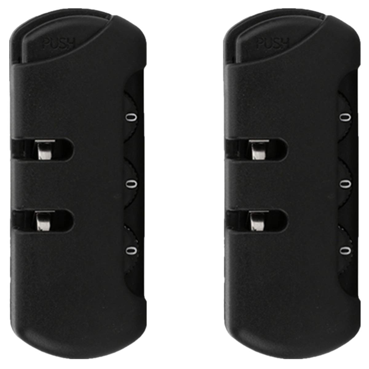 zamek do bagażu, Zestaw pary zamków hasłowych S022# do drążka walizki(Black)