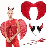 alas rojas santa lucia Adecuado para fiestas diarias de cosplay o Halloween, carnaval y otros festivales.