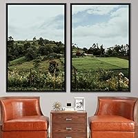 2 Piece Framed Canvas Wall Art Greenlands Canvas Prints Home Artwork Decoration for Living Room,Bedroom - 16
