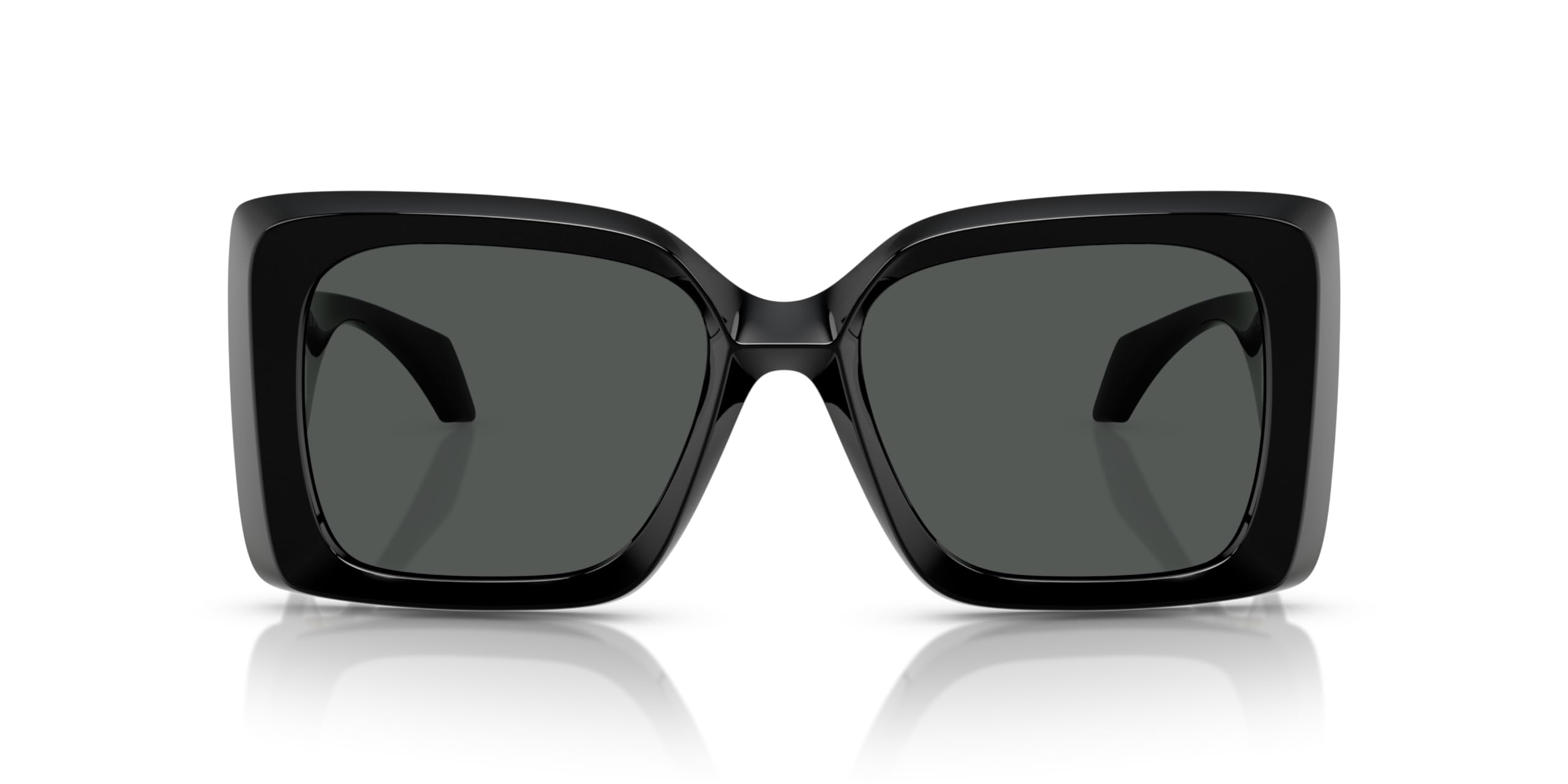 Versace Occhiali da sole da donna, montatura rubino scuro, lenti grigio scuro, 54 mm