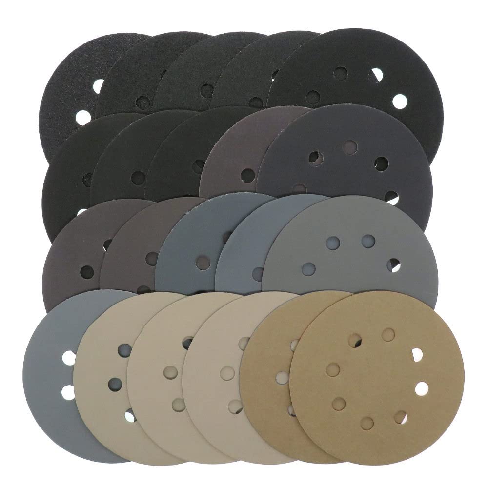 80 Uds surtido de papel de lija seco húmedo 240-2000 disco de lijadora de grano 5 pulgadas 125mm con almohadilla de lijado de gancho y bucle para madera Dropshipping,h