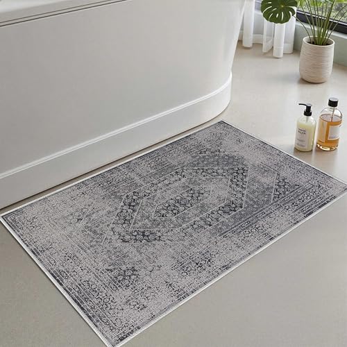 Banyo Paspası, Yumuşak Banyo Halısı, Kaymaz Dot Tabanlı, Su Emici, Makinede Yıkanabilir - 40 x 60 cm