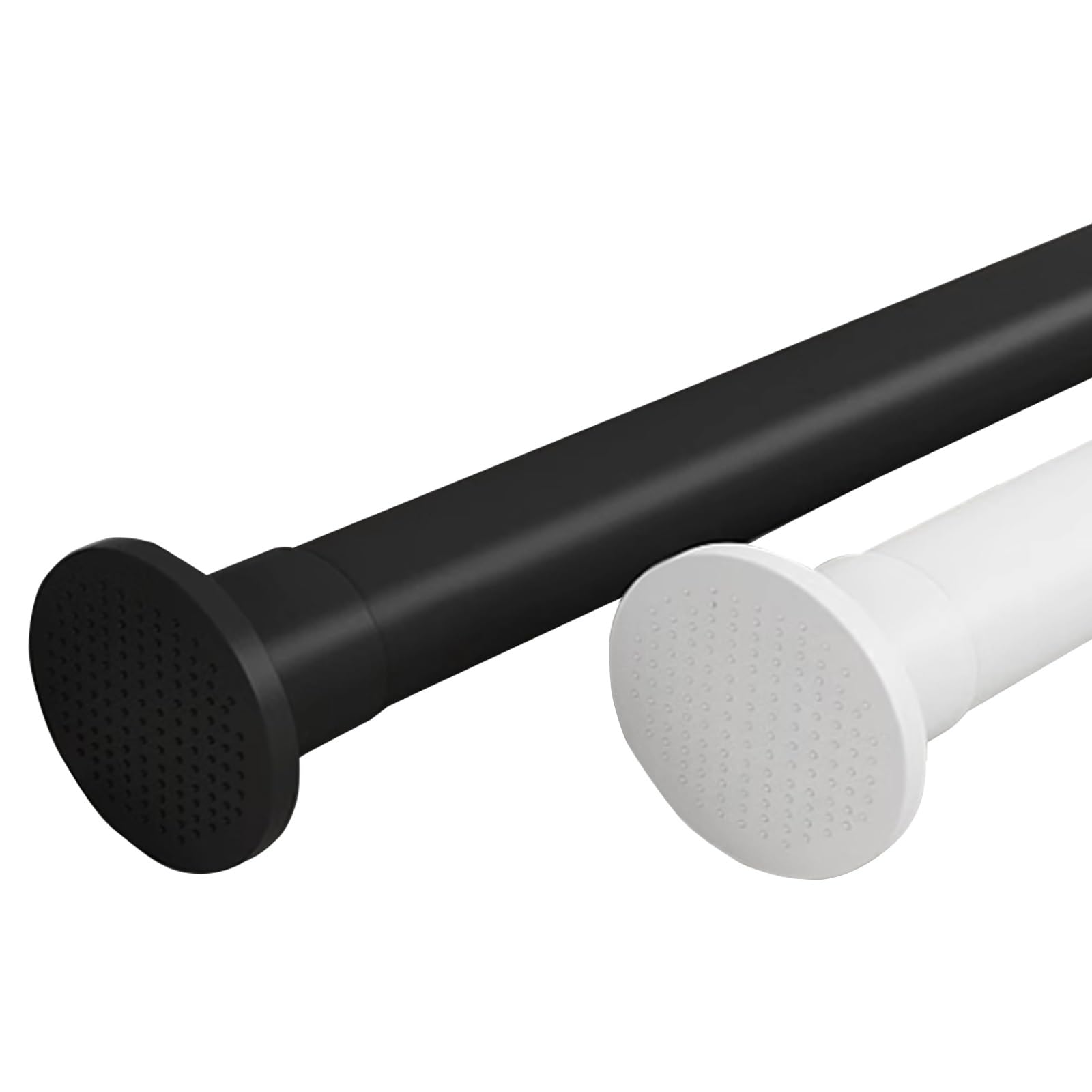 Barra telescópica multifuncional de acero inoxidable, ajustable, sin taladro, 55-368 cm, para puertas, ventanas y balcones, color blanco.