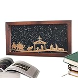 Amplia aplicación: celebra el nacimiento de Jesús con este cartel de madera para belén que es perfecto para fiestas navideñas, reuniones familiares y actividades en interiores y exteriores. Disfruta del ambiente festivo y añade un toque de calidez a cualquier habitación.