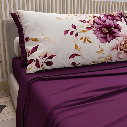 Petti Artigiani Italiani - Lenzuola In Cotone Con Federe In Stampa Digitale, Lenzuola Matrimoniali, Completo Letto Matrimoniale, Dalian, 100% Made In Italy-image