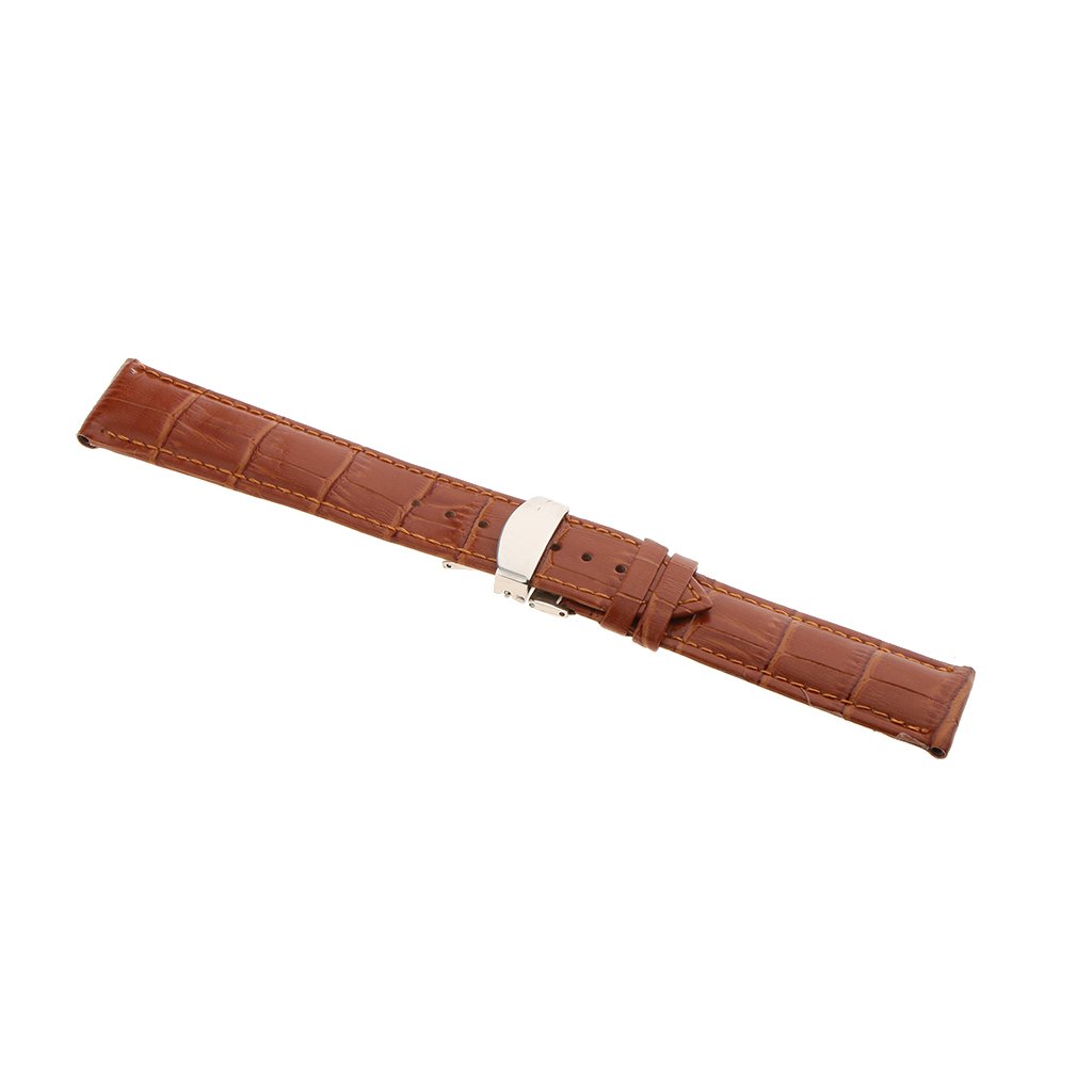 Trendy Retail® Leather Watch Band Butterfly Deployment Clasp Buckle Brown 22Mm (B09GGBJ3J9) Amazon Price History, Amazon Price Tracker