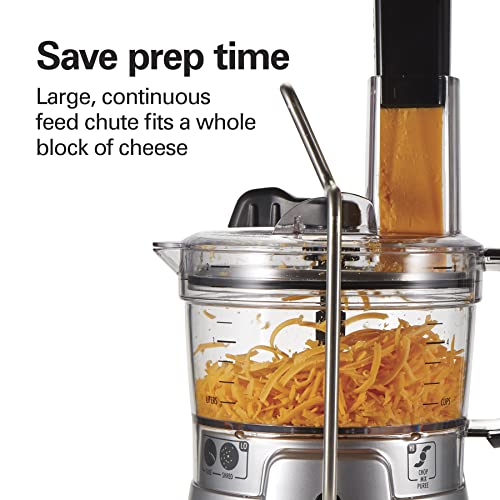 Hamilton Beach Stack & Snap 8-Cup Food Processor & Vegetable Chopper With Adjustable Slicing Blade, Built-In Bowl Scraper & Storage Case, Silver (70820) #TOP3