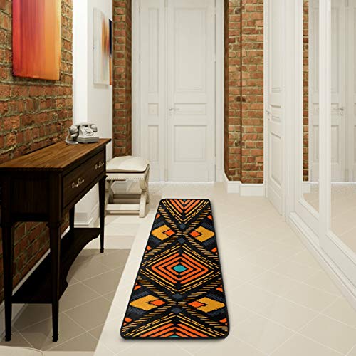 Alaza African Ethnic Geometric Pattern In Aztec Style Runner Area Rug Non Slip Floor Mat For Hallway Entryway Living Room Bedroom Dorm Home Decor 72X24 Inches #TOP5