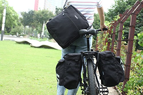 Arcenciel Bike Bag Bicycle Panniers Water-Resistant Large Capacity 3 In 1 Rack Trunks Rear Seat Carrier Pack - Rain Cover Included #TOP5