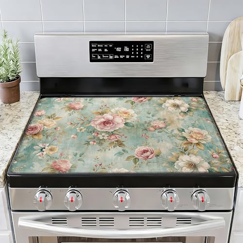 Electric Stove Top Cover, Vintage Floral...