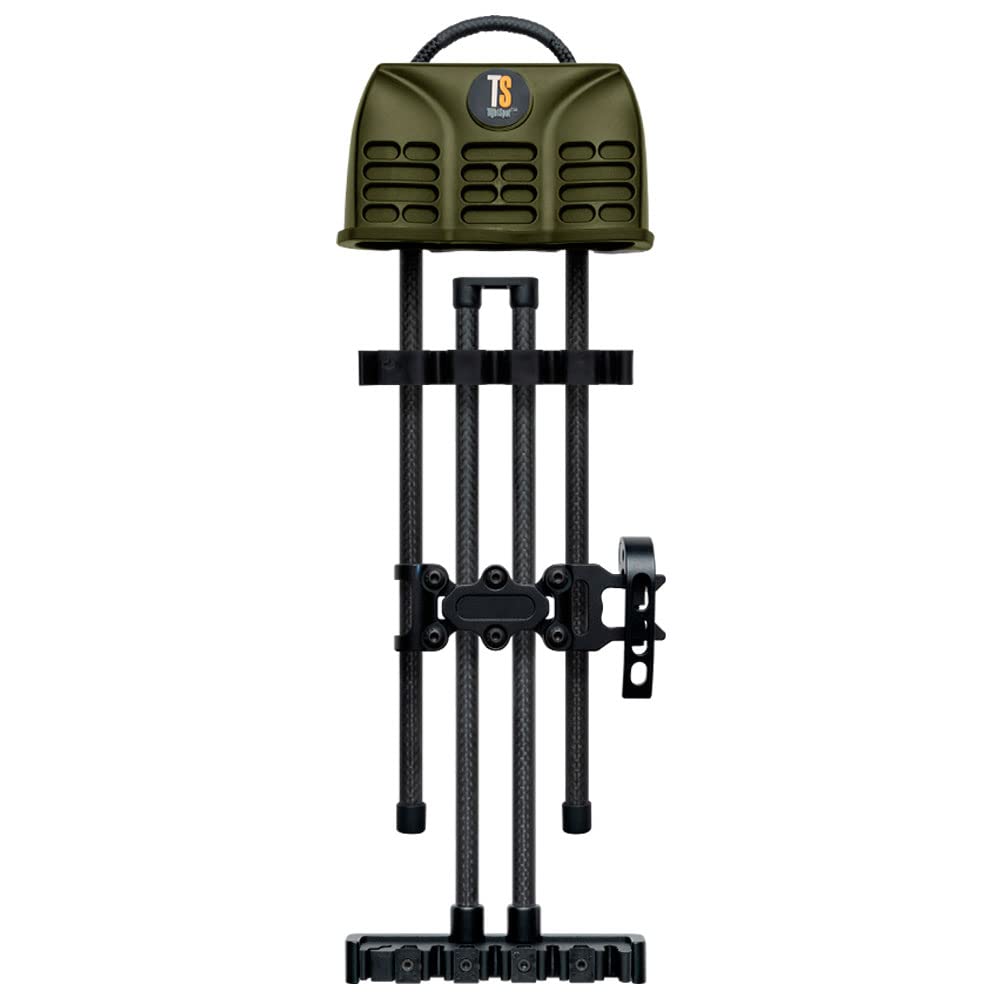 Tightspot Hunting Shooting Archery Shift Lock 5 Arrow Right/Left Hand 1-Piece Fully Adjustable Bow Quiver, Moss Green