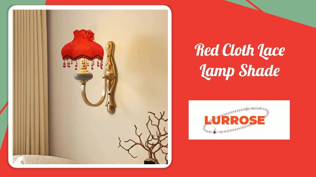 Vintage European Cloth Lamp Shade With Tassels & Bead Lace - 12.6x12.2 Inch, Retro Table Lamp Cover - View #11