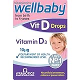 Wellbaby VIT D Drops by Vitabiotics - Vitamin D Drops for Babies from Birth to 4 Years - from The UK’s No.1 Baby Supplement Brand