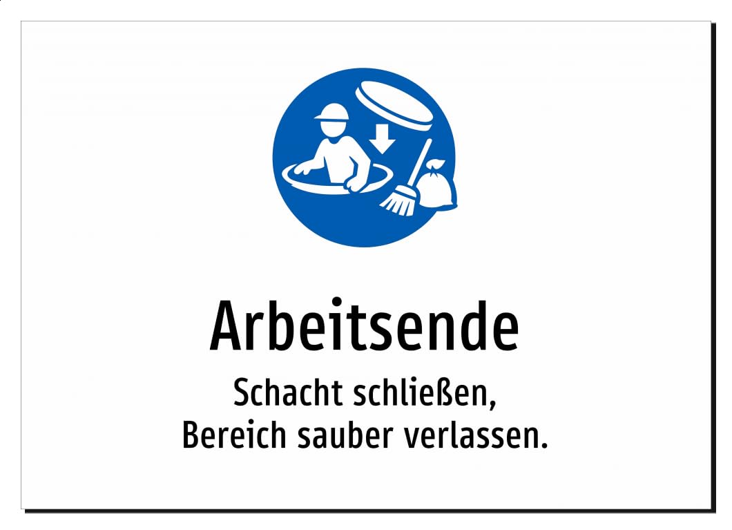 30515-DE-S-09 | Arbeitsende - Schacht schließen, Bereich sauber verlassen