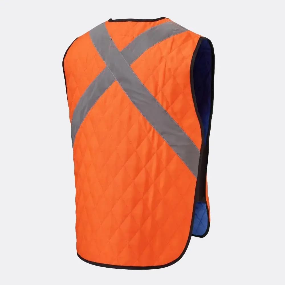 G-HEAT Gilet Rafraîchissant Réfléchissant – Effet Fraîcheur, Bandes Réfléchissantes, Idéal Travail en Extérieur
