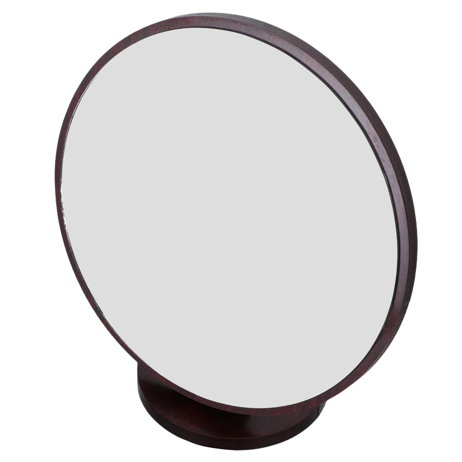 Miroir de salle de bain vintage rond en bois massif sans bord coupant lisse