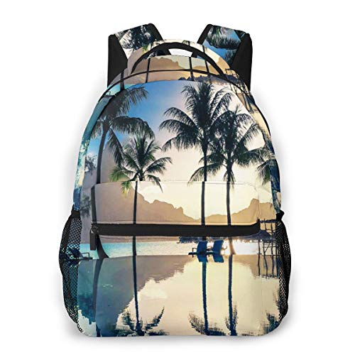 OMQFEW Mochilas Portatil 14 Pulgadas  Resistente al Agua Casual  Multifuncional de Gran