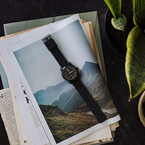 Barton Watch Bands 20Mm Black Soft Silicone Quick Release - Black Buckle #TOP4