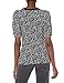 Amazon Essentials Women's Regular-Fit Puff Short-Sleeve Crewneck T-Shirt, Black White Abstract Animal, XX-Large