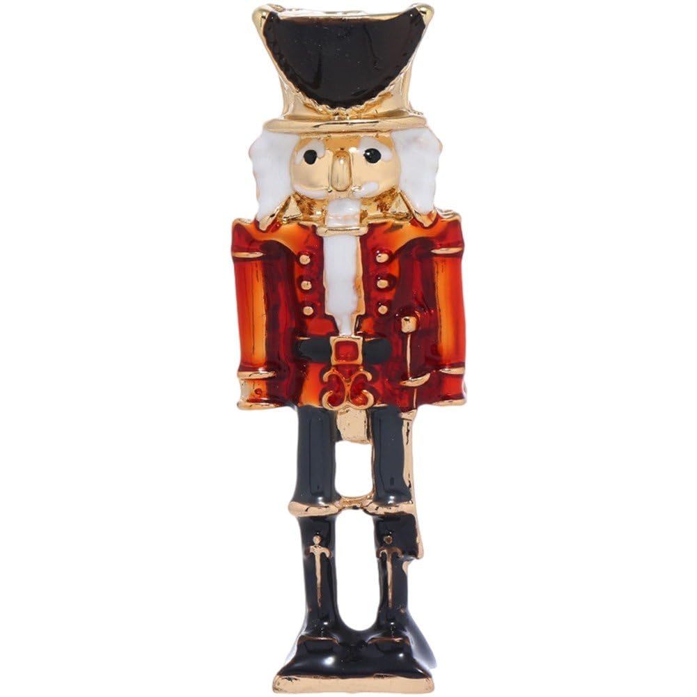 Luxylei 1pc Cartoon Nutcracker Soldier Brooch Pin Vintage Decorative Pin Cartoon Brooch Pin Fashion Coat Brooch Lapel for Clothing