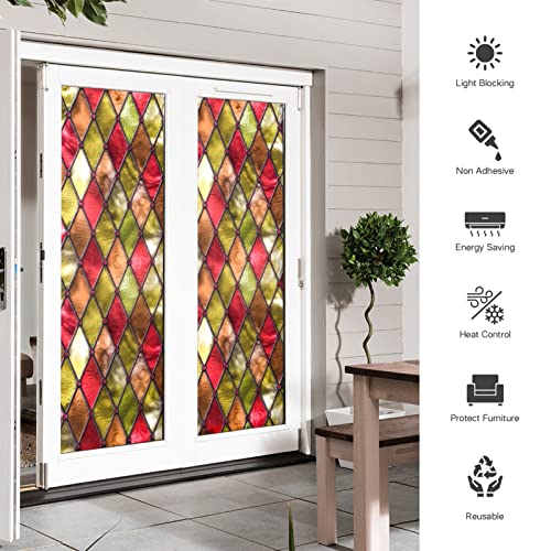 Window Film Privacy 3D Decorative Window Clings Static Window Decals 58Cm*120Cm/22.83 * 47.24Inch #TOP2