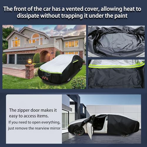 Image of Car Cover Waterproof All Weather Tear-Resistant, Durable and Sun Protect,Suitable for Nissan Altima, Toyota Camry, Honda Accord, Lexus GS, Infiniti Q50, Kia K5, Fit Sedan Length (188-195 inch)