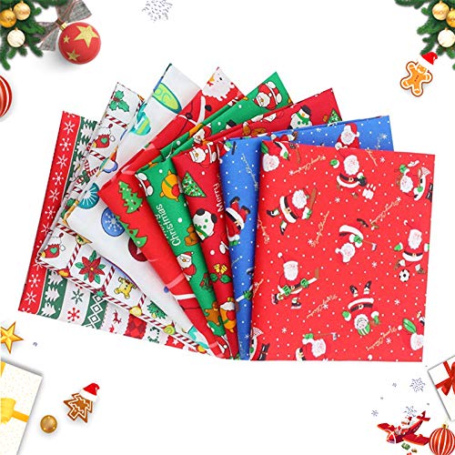 Navidad Tela, Navidad Tela De Algodón, Tela Navideña, Tela Patchwork Navidad, navideño acolchan de tela, Paquete De Tela Navideña, Tela De Patchwork Navideño, Navidad Tela de Estampada (B)