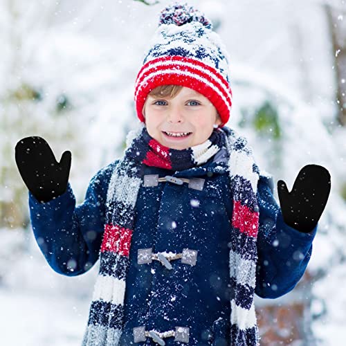 Handepo 50 Pairs Kids Winter Mittens Gloves Bulk Toddler Stretch Mittens Children Knit Gloves for Homeless Little Girl Boys2