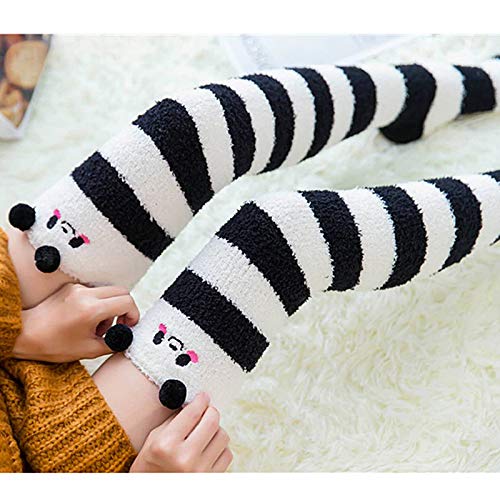 Adela Little Girl Fall Winter Cotton Knee High Socks Children Cat 3D Cartoon Cuff Soft Long Stockings3