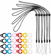 GORGECRAFT 30PCS Anti-Lost Necklace Lanyard Set Include 6PCS Black Neck Lanyard Necklace Straps P...