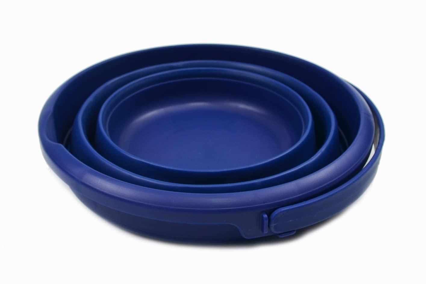 SAMMART Secchio pieghevole in plastica da 5,5 litri (1,4 galloni) – vasca rotonda pieghevole – secchio portatile per acqua da pesca – salvaspazio per esterni (blu reale, 1)