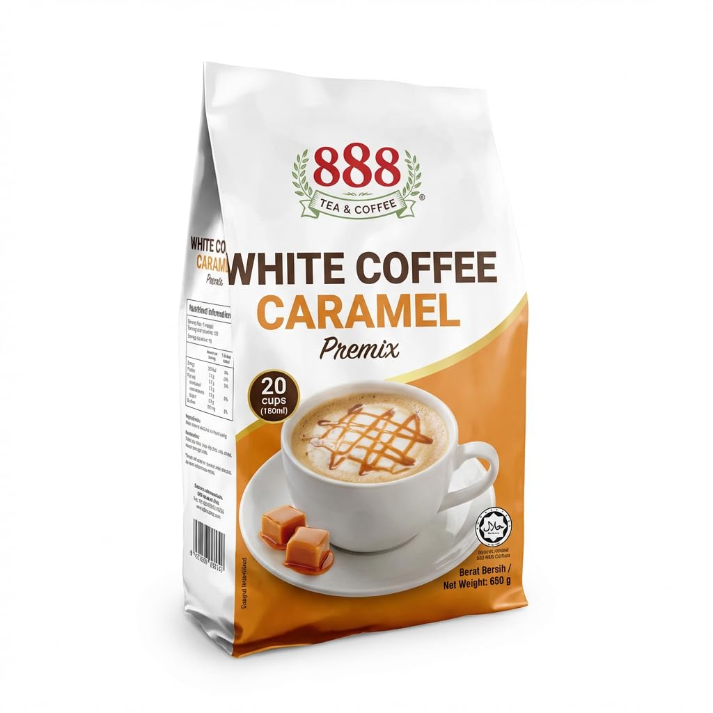 White Coffee Caramel Instant Proszek – Napój z Tajlandii