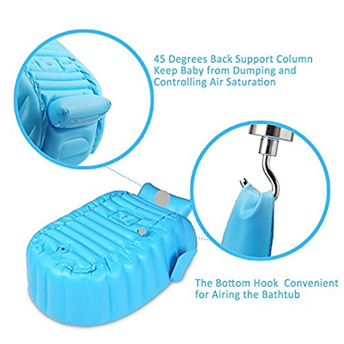 image for OIF Baby Inflatable Bathtub with Air Pump, Portable Infant Toddler Bat