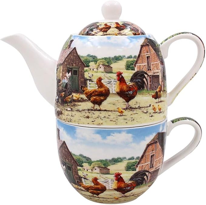 Charming Hand-Painted Ceramic Tea Set