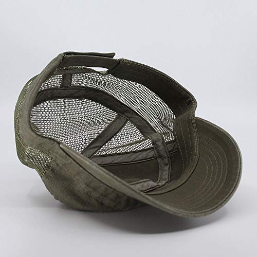 Image of The Vintage Year Heavy Stitching Washed Cotton Cadet Hat - Durable Military Baseball Cap for Men & Women, Outdoor Casual Wear