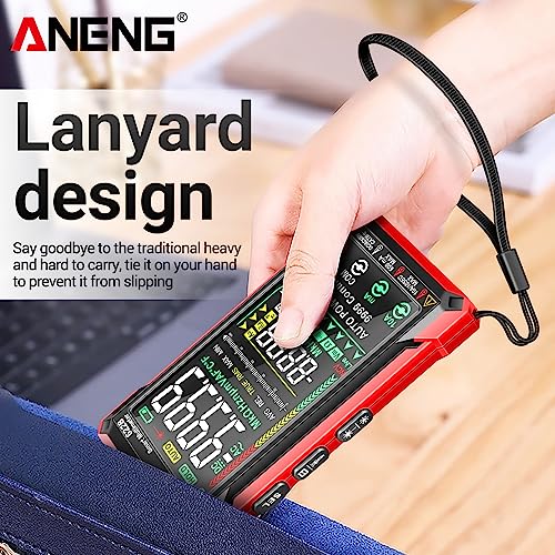 Image of Multimeters, Digital Multimeter Tester Smart Touch Auto-Ranging 9999 Counts Rechargeable -Burning Ohm Amp Voltmeter with DC /AC Current Voltage Resistance Capacitor Frequency Temperature