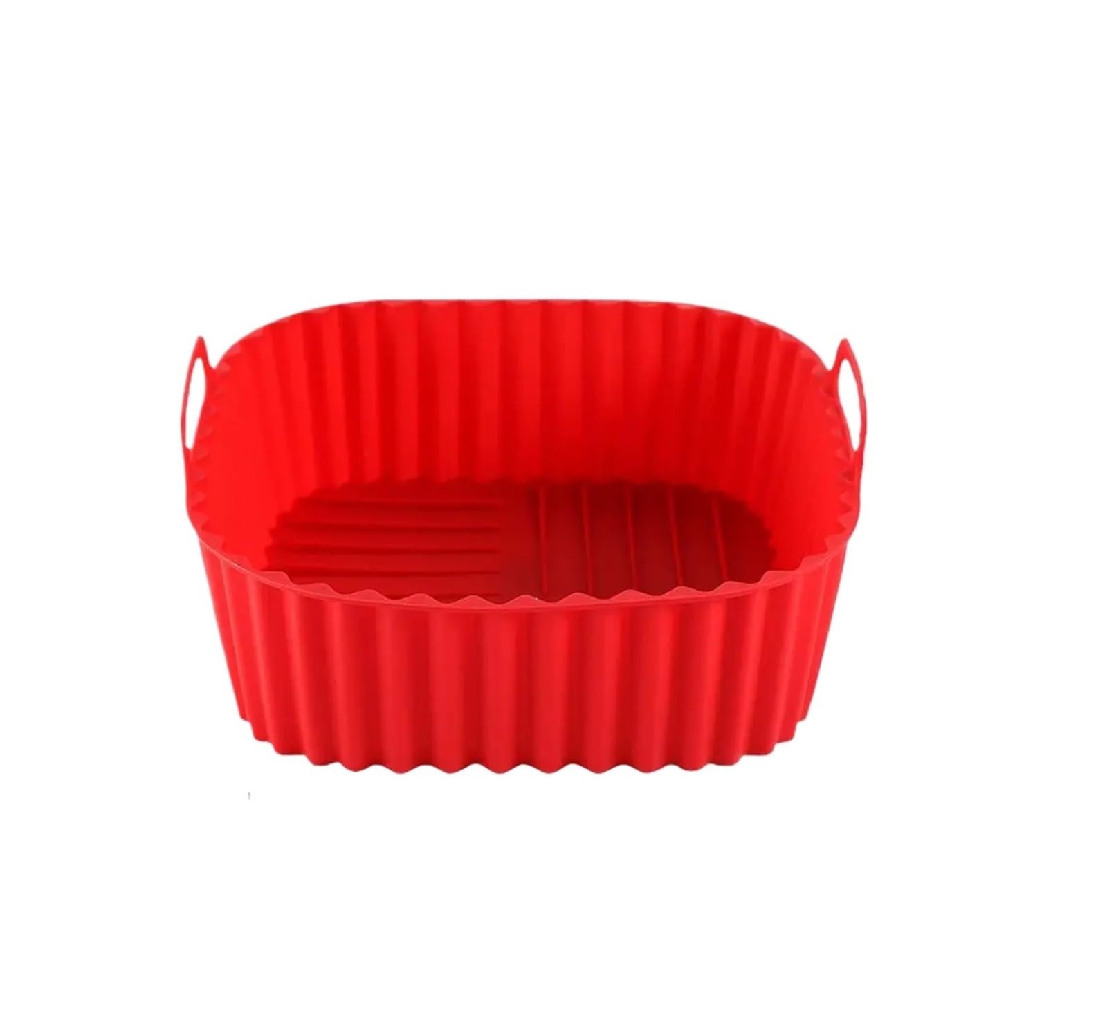 Silicone Air Fryer Oven Baking Plate Pizza Fried Chicken Basket Reusable Liner Accessory Red