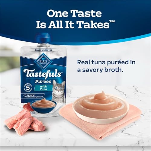 Blue Buffalo Tastefuls Purees Tuna Cat Food Topper, 3 oz, 12 ct - image 3