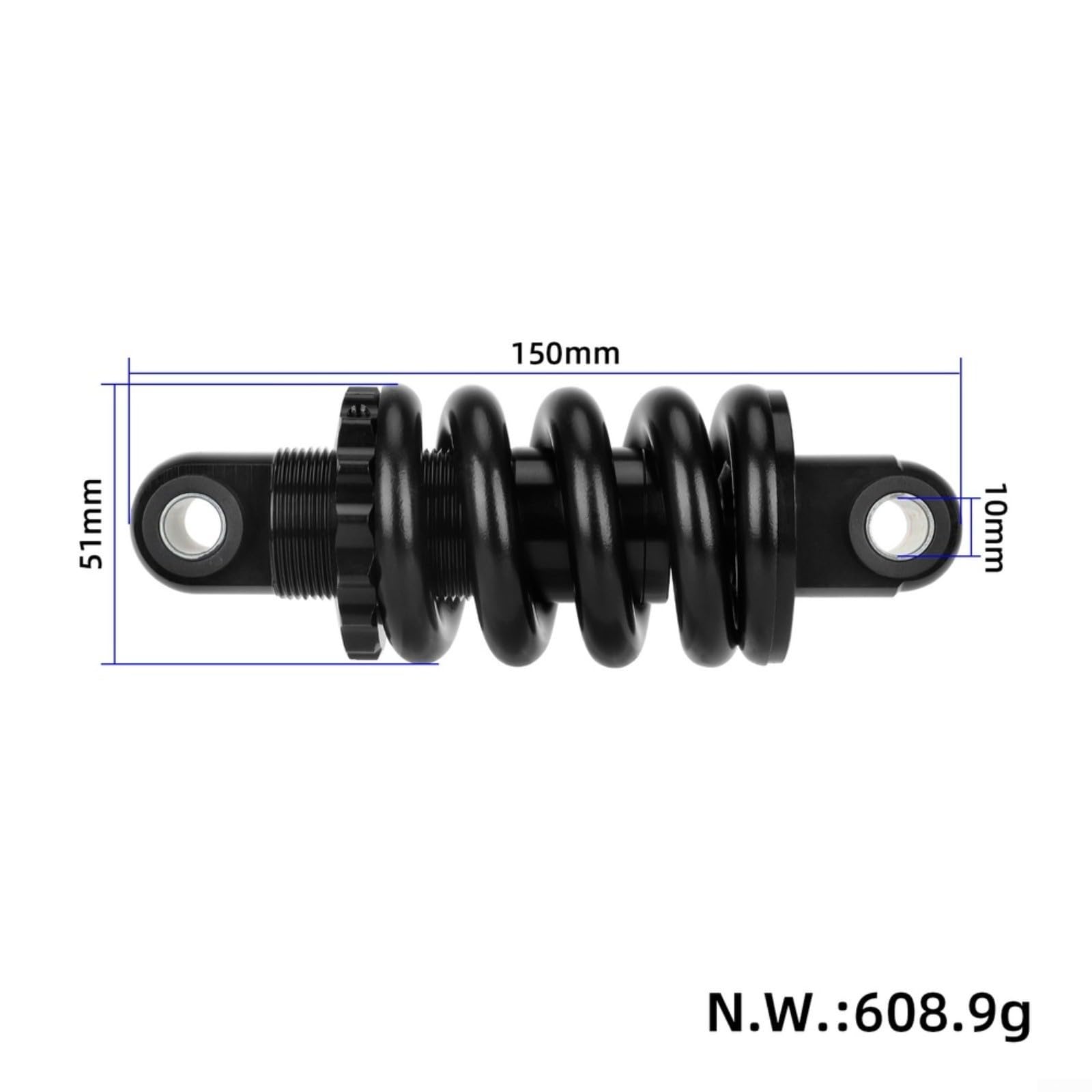 Ammortizzatore anteriore per scooter elettrico Kukirin G2/G4, in lega di alluminio, nero, 15 x 5,1 x 5,1 cm, per adulti