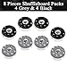 TORPSPORTS Shuffleboard Pucks, Mini Shuffleboard Puck Set, 58MM Shuffleboard Pucks Equipment for Family Fun Home Game Black&Grey